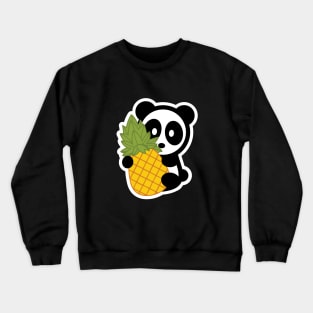 Panda Pineapple Pen Bambu Brand Food Foodie Tropical Dole Plantation Spikey Fresh Sour Sweet Citrus Hawaii Island Crewneck Sweatshirt